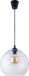 Cubus lampa wisząca 1-punktowa transparentna/czarna 2076