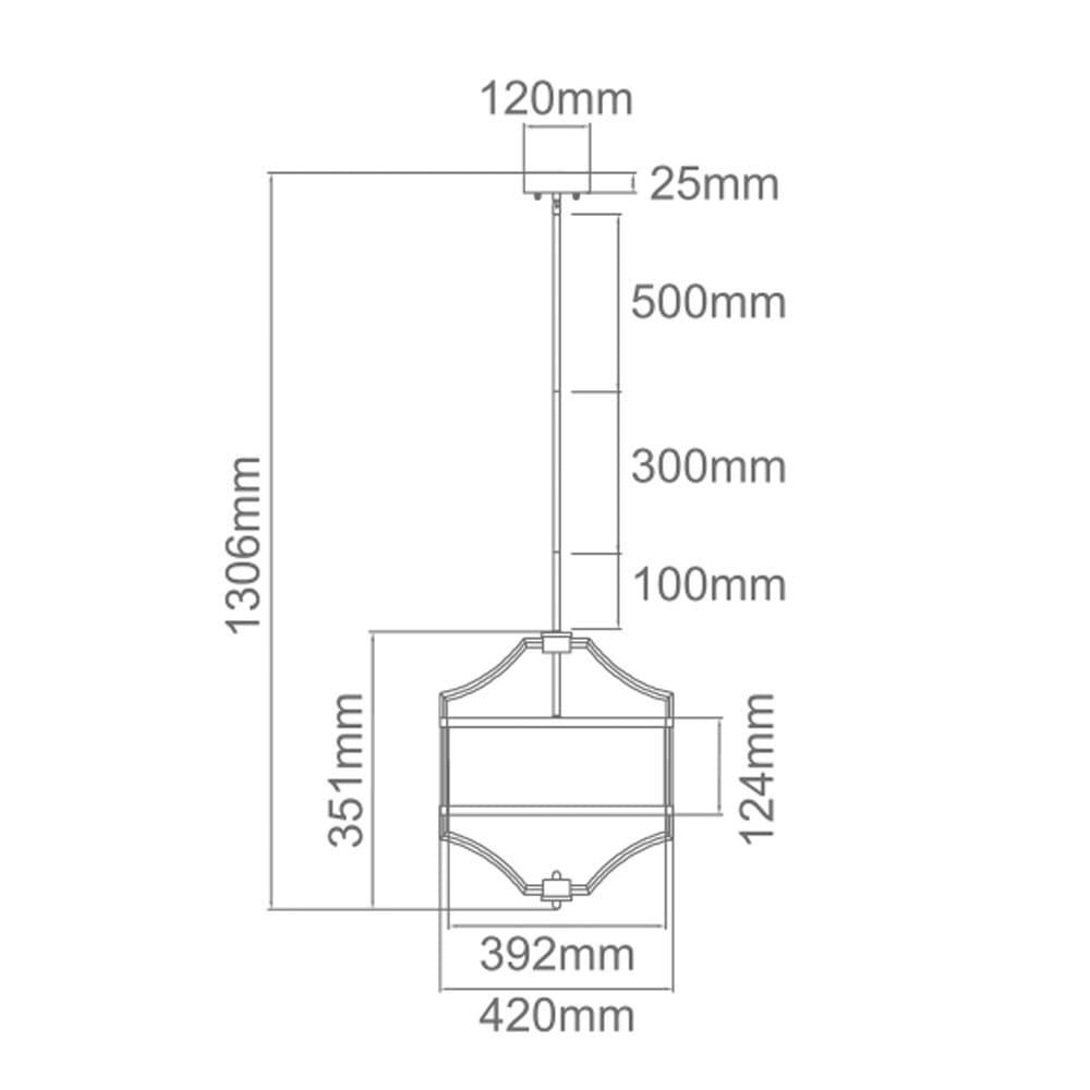Lampa wisząca Stesso Gold S w kolorze złotym, czteropunktowa. Posiada wymiary: wysokość 1306 mm, średnica 420 mm. Kształt cylindryczny z dekoracyjnymi detalami, zawieszona na cienkim przewodzie. Przeznaczona do nowoczesnych wnętrz.