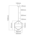 Lampa wisząca Stesso Gold S w kolorze złotym, czteropunktowa. Posiada wymiary: wysokość 1306 mm, średnica 420 mm. Kształt cylindryczny z dekoracyjnymi detalami, zawieszona na cienkim przewodzie. Przeznaczona do nowoczesnych wnętrz.