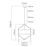 Lampa wisząca Stesso Gold M w kolorze złotym, czteropunktowa, z eleganckim kształtem. Wymiary: wysokość 1389 mm, średnica 550 mm. Zawieszona na cienkim przewodzie, z dekoracyjnym wzorem u dołu. Przeznaczona do nowoczesnych wnętrz.
