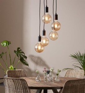 Sky lampa wisząca 5-punktowa czarna 107467