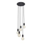 Lampa wisząca Sky, pięciopunktowa, w kolorze czarnym. Posiada okrągłą podstawę oraz pięć przewodów z żarówkami w kształcie kul. Zawieszona w pionie, idealna do nowoczesnych wnętrz.