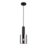 Sardo lampa wisząca 1-punktowa czarna/dymiona PND-5581-1-BK+SG