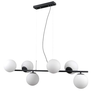 Raddi lampa wisząca 6-punktowa czarna PND-5510-6-BK