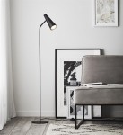 Peak lampa podłogowa 1-punktowa czarna 107900