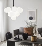 Merlot lampa wisząca 13-punktowa czarna/biała 107911