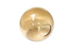 Klosz szklany Faro w kształcie kuli, średnica 150 mm, w kolorze transparentnym bursztynowym. Ujęcie z góry, ukazujące gładką powierzchnię i okrągłe otwarcie. Idealny do lamp lub dekoracji.