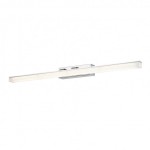 Topico LED kinkiet 1-punktowy MB1248L w minimalistycznym, prostokątnym kształcie. Wykonany z metalu w kolorze chromu z białym, matowym kloszem. Zawieszony poziomo, idealny do nowoczesnych wnętrz.