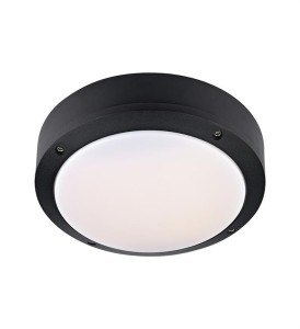 Luna LED plafon elewacyjny 1-punktowy czarny 106535