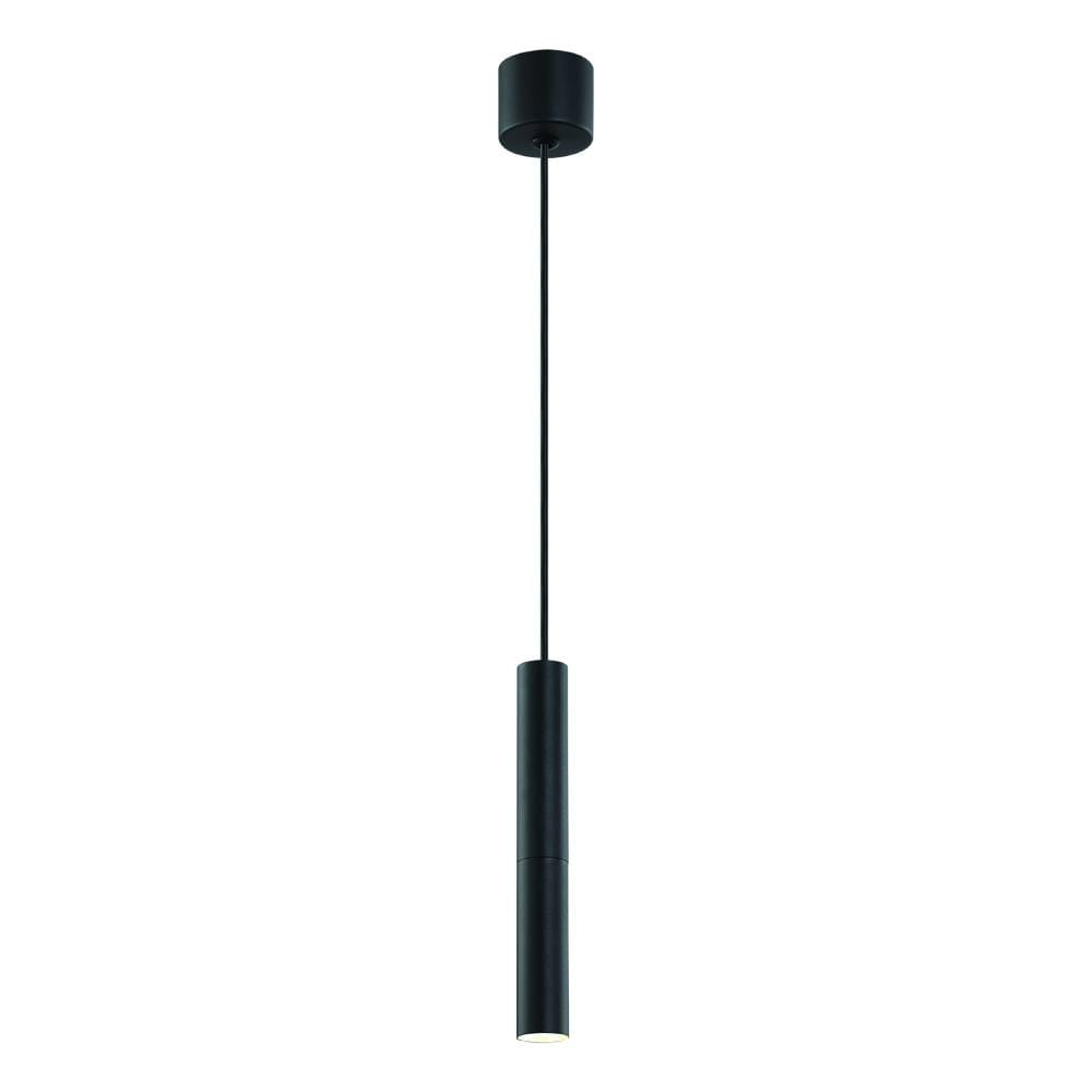 Lampa wisząca Slimi 1-punktowa w kolorze czarnym, o cylindrycznym kształcie. Zawieszona na cienkim przewodzie, z metalowym mocowaniem sufitowym. Prosty, minimalistyczny design, idealna do nowoczesnych wnętrz.