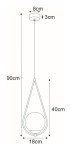 Lampa wisząca Neve Gold 1-punktowa K-4775, wykonana z metalu, w formie kropli. Średnica klosza wynosi 18 cm, długość zawieszenia 90 cm, a dystans do sufitu 3 cm. Kolor: złoty. Prosta, nowoczesna konstrukcja.