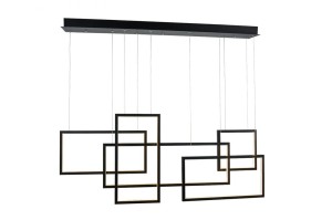 Quadratus LED lampa wisząca 5-punktowa czarna AZ2850