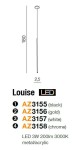 Czarna lampa wisząca Louise LED 1-punktowa o wysokości 180 cm i średnicy 2,5 cm, wykonana z metalu i akrylu. Prosty, nowoczesny design, idealna do różnych wnętrz. Wbudowane źródło światła LED 3W, 3000K.