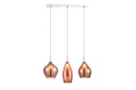 Amber Milano lampa wisząca 3-punktowa miedź AZ3078