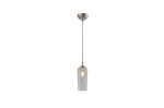 Lampa wisząca Blanca 1-punktowa w kolorze szampanowym, z przezroczystym kloszem o kształcie stożka. Zawieszona na cienkim kablu, z metalowym mocowaniem sufitowym. Idealna do nowoczesnych wnętrz.