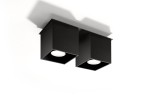 Quad lampa sufitowa 2-punktowa czarna SL.0063
