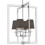 London lampa wisząca 4-punktowa chrom/czarny P04021BK