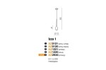 Lampa wisząca Izza 1-punktowa w dymionym kolorze, wykonana z metalu i szkła. Ma cylindryczny kształt, średnicę 13 cm i wysokość 135 cm. Używa żarówki E14 o mocy 40W. Ujęcie frontalne, na białym tle.