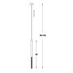 Lampa wisząca One LED w kolorze złotym, 1-punktowa. Wysokość regulowana w zakresie 600-1400 mm, z prostym, metalowym zawieszeniem. Wymiary klosza: 460 mm długości, z eleganckim, minimalistycznym designem.