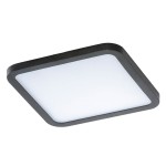 Czarna oprawa LED Slim square D15 4000K, 1-punktowa, o kwadratowym kształcie. Widoczna biała, matowa powierzchnia lampy. Ujęcie z boku, lekko pochylone, podkreślające prosty design. Idealna do zabudowy w nowoczesnych wnętrzach.