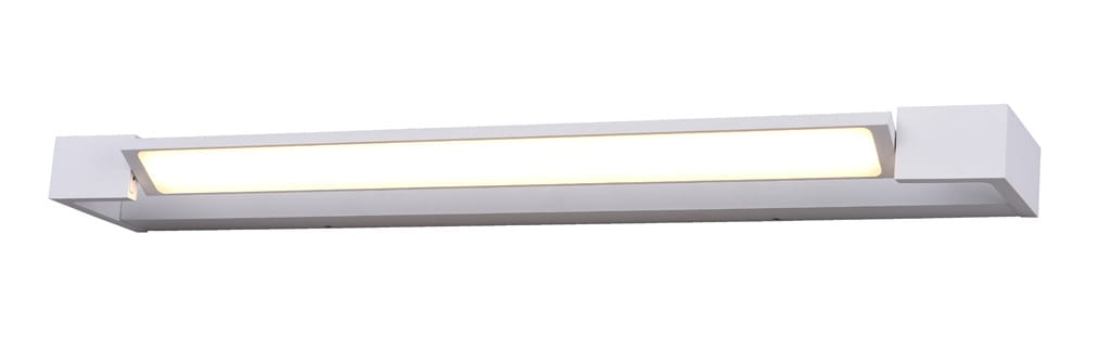Kinkiet Dali 120 LED 4000K w kolorze białym, o prostokątnym kształcie, zamontowany na ścianie. Zawiera jedną punktową źródło światła LED, emitującą neutralne światło. Prosty design, idealny do nowoczesnych wnętrz.