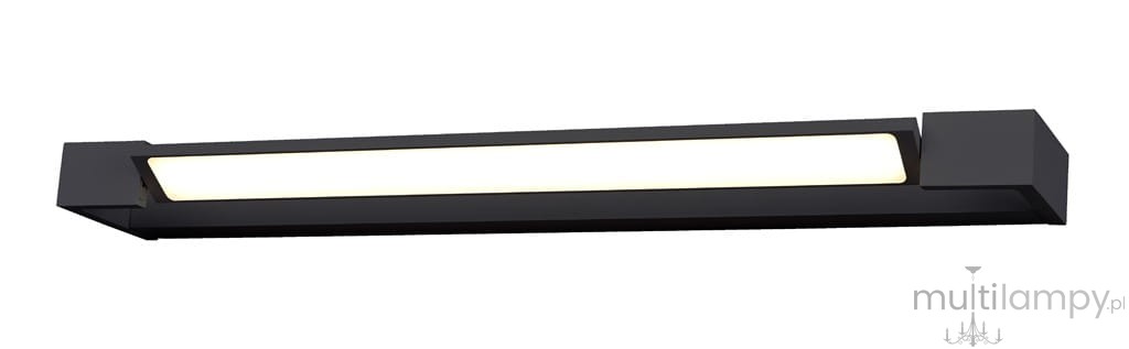 Kinkiet Dali 120 LED 4000K w kolorze czarnym, o prostokątnym kształcie, z białą, matową osłoną diffuzora. Zainstalowany poziomo, z wyraźnymi krawędziami, idealny do nowoczesnych wnętrz.