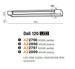 Kinkiet Dali 120 LED 3000K w kolorze czarnym, o wymiarach 120 cm x 10 cm x 4,2 cm, wykonany z aluminium. Posiada możliwość obracania 360°. Przeznaczony do oświetlenia wnętrz. Idealny do nowoczesnych aranżacji.