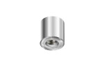 Mini Bross lampa sufitowa 1-punktowa w kolorze chromowym. Cylindryczny kształt z pojedynczym źródłem światła umieszczonym w górnej części. Wykończenie metaliczne, błyszczące, z wyraźnie widoczną soczewką. Produkt montowany na suficie.