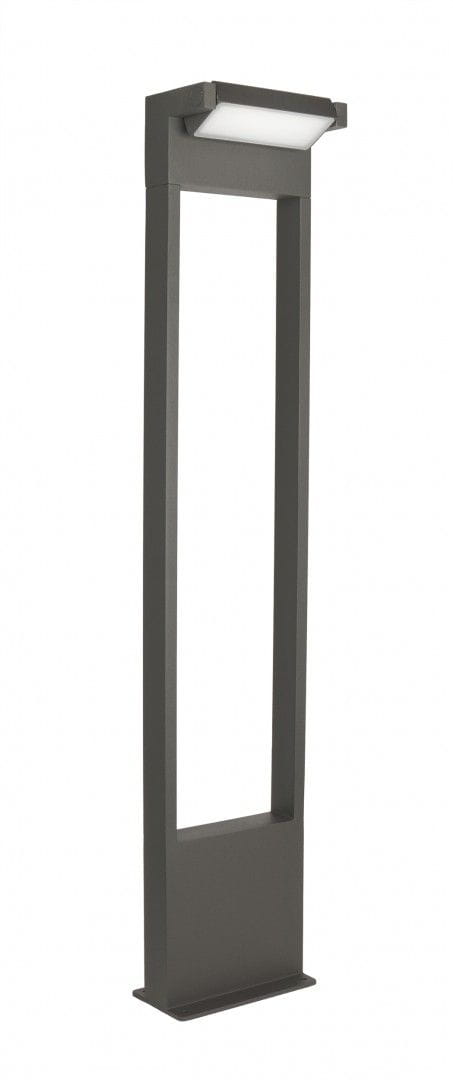 Lampa stojąca ogrodowa Rota LED H78 w kolorze ciemnoszarym, o prostokątnym kształcie. Posiada kierunkowe źródło światła na górze, umieszczona na stabilnej podstawie. Idealna do oświetlenia przestrzeni zewnętrznych.