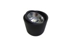 Czarna lampa sufitowa Alix 230V, 1-punktowa, z okrągłym kloszem. Kąt ujęcia z góry ukazuje lustrzaną powierzchnię wnętrza klosza oraz źródło światła. Prosta, nowoczesna forma, idealna do różnych wnętrz.
