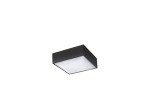 Czarny plafon LED Monza S 22, 4000K, w formie prostokątnej, montowany na suficie. Oświetlenie z białą, matową osłoną, oferujące jednolite źródło światła. Produkt widoczny w ujęciu frontalnym, bez dodatkowych elementów dekoracyjnych.