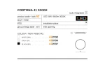 Biały plafon LED Cortona D41 o mocy 24W i jasności 1840 lm, z temperaturą barwową 3000K. Okrągły kształt, wykonany z akrylu i metalu, z wbudowanym źródłem światła. Wymiary: średnica 41 cm, wysokość 7,5 cm, przeznaczony do montażu sufitowego.