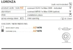 Lorenza oprawa sufitowa do zabudowy 1-punktowa w kolorze chromu. Produkt wykonany z aluminium, z okrągłym otworem o średnicy 7 cm. Ujęcie frontalne, pokazujące detal oprawy. Zainstalowany na płaskiej powierzchni, bez żarówki w zestawie.