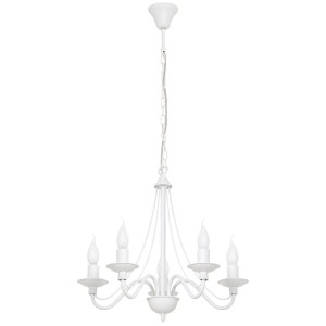 Róża żyrandol 5-punktowy biały 397F