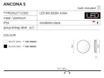 Czarny kinkiet Ancona S IP54 LED o średnicy 13,5 cm, wykonany z metalu i aluminium. Posiada jedną żarówkę LED o mocy 6W i temperaturze barwowej 3000K. Możliwość regulacji kąta nachylenia do 180°. Przeznaczenie do użytku wewnętrznego i zewnętrznego.