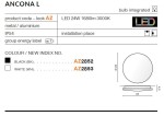 Kinkiet Ancona L IP54 LED, 1-punktowy, biały, okrągły, wykonany z aluminium. Średnica 23 cm, wysokość 4,5 cm. Zintegrowane źródło światła LED 24W, 1680lm, 3000K. Odporny na pył i wodę (IP54).
