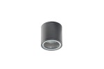 Lampa sufitowa Joe Tube 1-punktowa w kolorze grafitowym, cylindryczna, z przezroczystą soczewką na dole. Ujęcie frontalne, wisząca, bez dodatkowych elementów dekoracyjnych, na jednolitym tle.