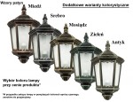 Lampa stojąca ogrodowa Wenecja H76, 1-punktowa, w kolorze czarnym. Metalowa konstrukcja z ozdobnymi detalami, przezroczysta szybka. Widoczne dodatkowe warianty kolorystyczne: miedź, srebro, mosiądz, zieleń, antyk.