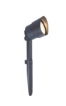 Regulowana lampa stojąca ogrodowa Explorer LED H43 w ciemnoszarym kolorze, z metalowym kloszem i prostym uchwytem. Montaż na ziemi, z możliwością skierowania światła. Idealna do oświetlenia przestrzeni zewnętrznych.