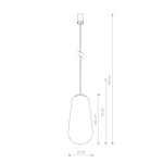 Lampa wisząca Pear L 1-punktowa o kształcie gruszki, w kolorze białym, zawieszona na cienkim przewodzie. Wymiary: średnica 22 cm, wysokość regulowana od 60 cm do 195 cm. Prosta, nowoczesna forma doskonała do różnych wnętrz.