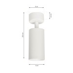 Lampa sufitowa Mica w kolorze białym, 1-punktowa, cylindryczna. Wymiary: wysokość 20,5 cm, średnica 6 cm. Zamontowana na suficie, z prostym, minimalistycznym designem. Idealna do nowoczesnych wnętrz.