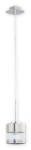 Lampa wisząca Chroms 1-punktowa O2611 W1 CH w minimalistycznym designie, z metalową, chromowaną podstawą i przezroczystym kloszem. Zawieszona na cienkim, srebrnym przewodzie, idealna do nowoczesnych wnętrz.
