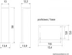 Lampa stojąca Karo LED H58, 1-punktowa, o wysokości 58 cm, szerokości 12,2 cm i głębokości 10 cm. Prosta konstrukcja z prostokątną podstawą 13,4 cm na 11,6 cm. Wymiary dodatkowe: wysokość podstawy 3,8 cm. Idealna do ogrodu.