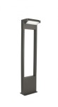 Lampa stojąca ogrodowa Rota LED H58 w kolorze antracytowym, o prostokątnym kształcie z górnym źródłem światła. Konstrukcja z metalu, prezentowana w pozycji stojącej, z widoczną osłoną LED na górze. Tło białe, co podkreśla detale lampy.