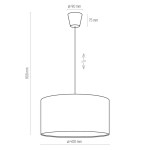 Rondo Kids lampa wisząca 1-punktowa w kolorze różowym. Okrągły klosz o średnicy 400 mm zawieszony na linkach, z regulowaną wysokością do 1100 mm. Prosty design, idealna do dziecięcego pokoju.