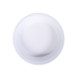 Biały plafon Ohio LED D45, okrągły, z gładką, matową powierzchnią. Ujęcie z góry, ukazujące kształt i minimalistyczny design. Produkt o średnicy D45, idealny do nowoczesnych wnętrz.