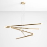 Tubo lampa wisząca 10-punktowa złota 1072M30