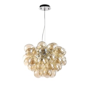 Balbo lampa wisząca 8-punktowa bursztynowa MOD112-08-G
