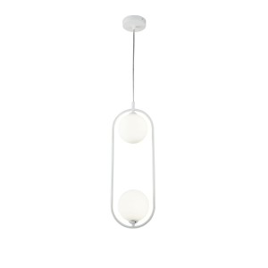 Ring lampa wisząca 2-punktowa biała MOD013PL-02W