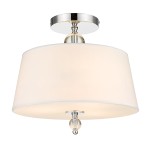 Lampa sufitowa 3-punktowa Cancun C03957WH z białym abażurem i chromowanym wykończeniem. Okrągła, z przezroczystym detalem na dole. Montowana na suficie, w stylu nowoczesnym, idealna do różnych wnętrz.